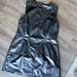 Abercrombie & Fitch Black Leather Mini Dress